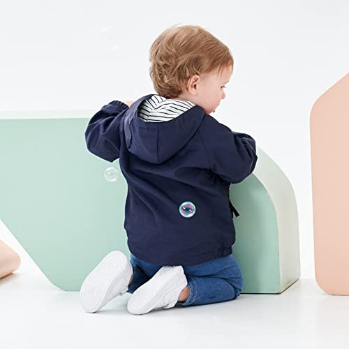 famuka Toddlers Windbreaker Jacket Little Boy Hooded Coat Casual Outerwear4