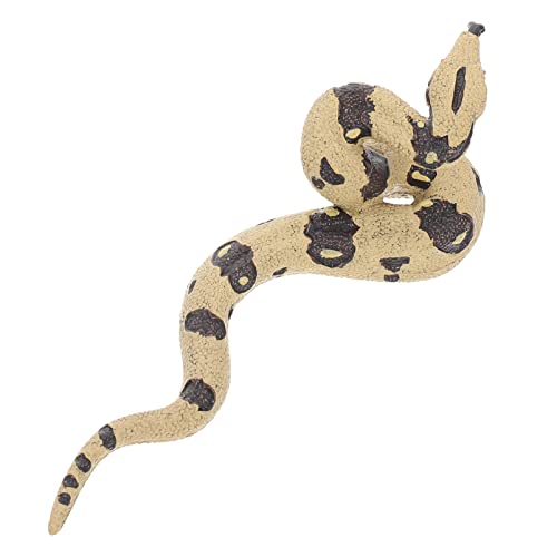 TOYANDONA Juguete Boa Constrictor Modelo de Figura de Serpiente Modelo de Serpiente Creativa Serpiente Juguetes Juguete para Juguete complicado Juguete Aterrador el plastico Beige