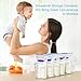 Vtopmart Breastmilk Storage Container 4PCS Set, Clear Freezer and Fridge Organizer Bins, Plastic Storage Bins for Breast Milk, Baby Pouches, Formula, Bottles and Yogurts, 4.3’’ Width, 14.7