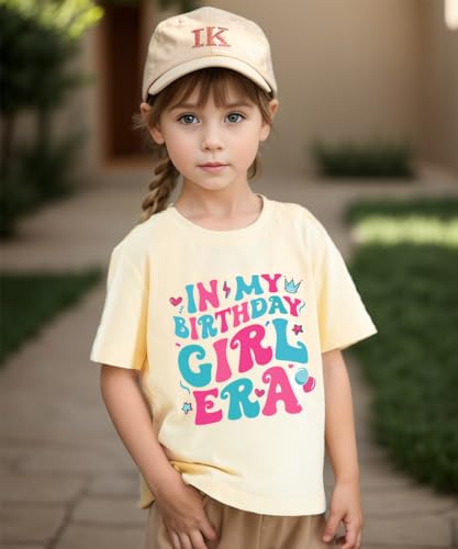 Image of Birthday Girl Shirt 2nd 3rd 4th 5th 6th 7th Girls Birthday Tshirts Cotton Short Sleeve Tee Tops Outfit