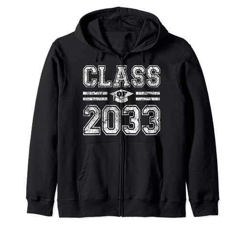 Regalo per il primo giorno dell'asilo, Class Of 2033 Grow With Me Felpa con Cappuccio