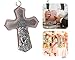 Ganz Ornate Crib Cross Decor with Ribbon Baby Girl for Baptism, Christening, Baby Shower God Bless Our Baby Girl