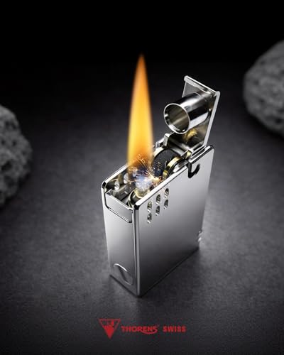 Encendedor clásico THORENS Asprey plateado de cobre sólido miniatura 3