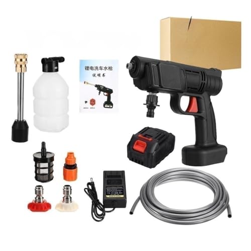 Lavadora Portátil Alta Pressão 1000w 2 Baterias 36v Sem Fio (Preto)