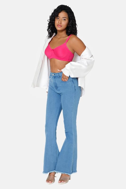 Image of INTIMACY LINGERIE Women's Cotton Brassiere | Non-Padded | Non-Wired | Full Coverage | Shaper Panel with Side Support Regular Bra | 1 Piece | (Def C P)