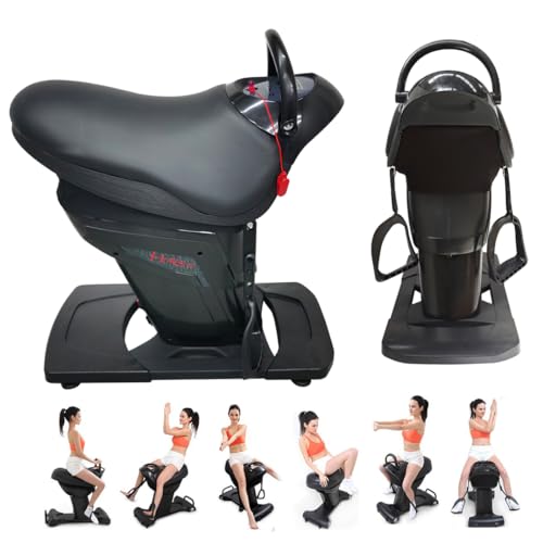 Image of INTBUYING 110V Electric Horse Riding Simulator Machine with 20 Level Speed | 3 Program Modes, Digital Display Screen, Safety Switch, Abdominal Exercise Health Fitness Equipment for Full-body Load 265lbs