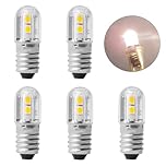 GERUI E10 LED Bulb, 5pcs 240V Warm White Lamp 1W 100LM 3000K,Miniature Screw Replacement Bulbs (Warm White, 220-240V)