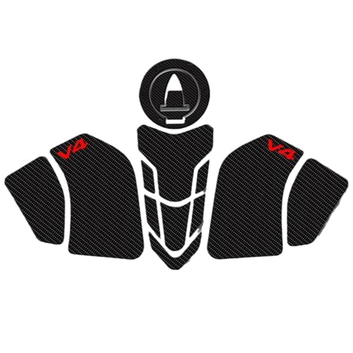 para Ducati Panigale V4 SR Streetfighter V4S 2018-2021 Protector para Almohadilla De Depósito para Moto 3D Resina Epoxi Pegatina Hueso Pescado