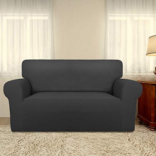 Purefit Super Stretch Sofa Slipcover – Spandex Non Slip Soft Couch Sofa Cover, Washable Furniture Protector With Non Skid Foam And Elastic Bottom For Kids, Pets (Loveseat thumb #1