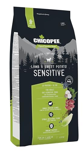 Chicopee HNL Sensitive Lamb & Sweet Potato sucha karma dla psów, 2 kg, by Bosch | karma dla psów | kanadyjska receptura | Made in Germany | marka Bosch Tierpokarm