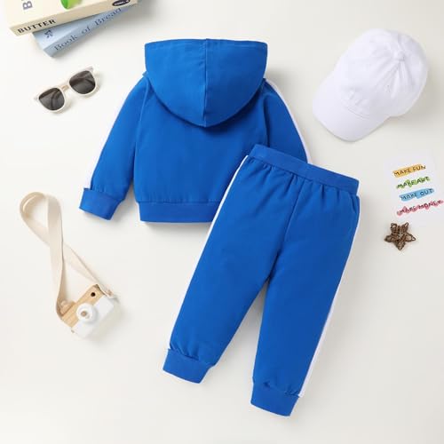 Tiny Cutey Toddler Baby Girl Boy Clothes Long Sleeve Hoodie Sweatshirt Sweatpants Suit Sets with Cap 3PCS Fall Winter Outfits2