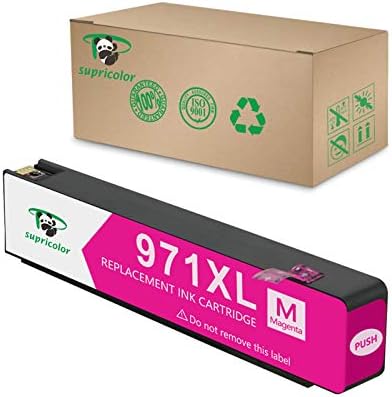 Supricolor Replacement 971XL Magenta Ink Cartridge, 971 M Ink Compatible for Officejet Pro X576dw X476dw X476dn X451dn X451dw X551dw Printer