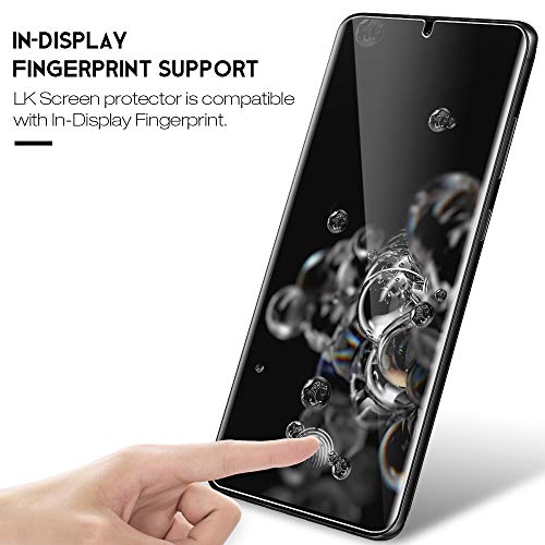 LK 4 Pack Screen Protector for Samsung Galaxy S20 Ultra, 2 Pack TPU Film Screen Protector and 2 Pack Camera Lens Protector, HD Clear TPU Film, Scratch-resistant Bubble Free Fingerprint Support