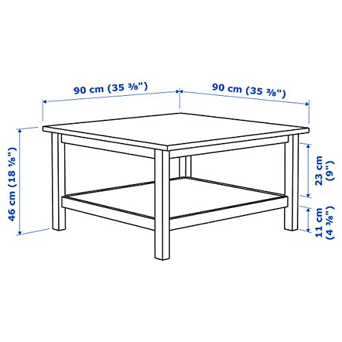 Mesa de centro IKEA HEMNES 90x46 cm negro-marrón