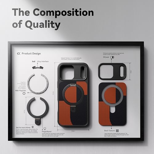 Image of CASEKOO Ultra-Magnetic Stand for iPhone 17 Pro Case, Twilight Orange