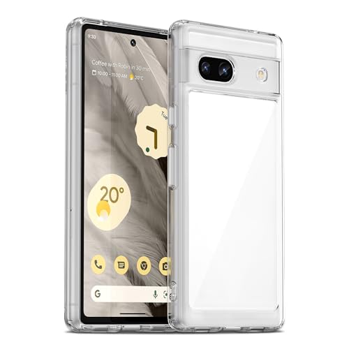 Image of Case for Google Pixel 7a, Military Grade Drop Protection Phone Case, Yellowing Resistant, Anti-Scratch Hard PC Back, Shockproof Hard Ultra-Thin Protective Cover, Clear