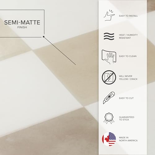 SMART TILES Peel and Stick Backsplash - 5 Sheets of 7,75" x 7,75" - 3D Adhesive Peel and Stick Tile Backsplash for Kitchen, Bathroom, Wall Tile, Checkered by Smart Tiles - Image 8