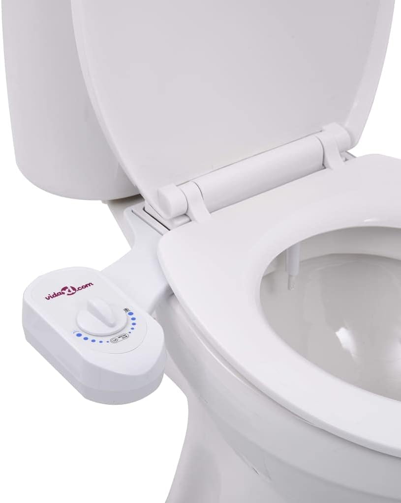vidaXL Bidet Toilet Seat Attachment, Bidet Attachment with Self Cleaning Single Nozzle, Bidet Sprayer for Toilet Seat, Single Nozzle