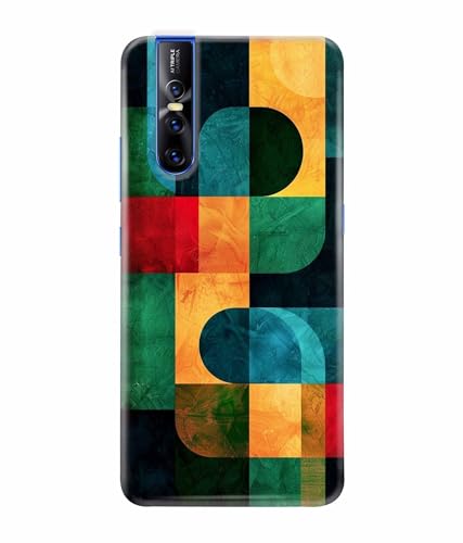 Image of Pattern Colorful Printed Hard Back Case Cover & Compatible for Vivo V15 Pro (Multicolor) - D1812