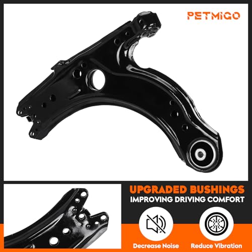 Image of Front Lower Control Arms w /Ball Joints Replacement Suspension Kit for Beetle 2001-2010, for Golf 2003-2006, for Jetta 2001-2005 (10PCS)