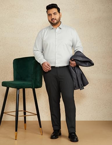 Image of Amazon Brand - Symbol Men's Solid Cotton Formal Shirt | Plain | Full Sleeve - Regular Fit (Available in Plus Sizes)