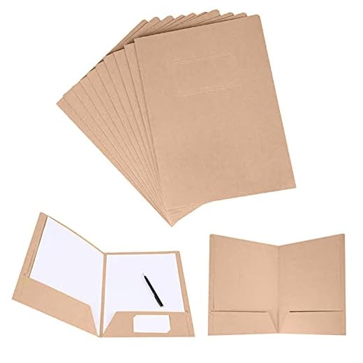 Carpeta de Archivos A4, 12 Piezas Carpeta de Papel Kraft A4, Carpetas de Presentacion A4 con 2 Bolsillos, Carpetas Carton a4 con Solapa para Documentos, Reuniones, Presentaciones