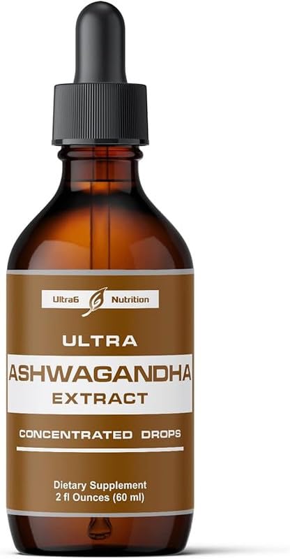 Ultra6 Nutrition Ashwagandha Liquid Drops - Organic Ashwagandha Supplements with Rhodiola Rosea Tincture - Root Extract for Mood and Energy - Supplement for Men & Women | High Strength Herbal Supplement | Clean Label Ayurvedic Wellness-picture-11