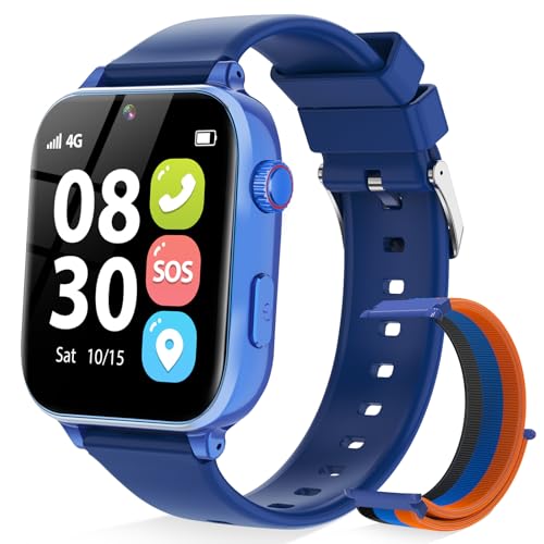 Image of 4G Kids Smart Watch with GPS Tracker for Boys Girls, Phone Watch SOS Call for Children Ages 4-12 Birthday Gift