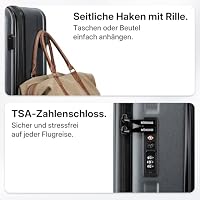 Münicase Reisekoffer XL 80 cm, Top-Öffnung, TSA, Businessgrey – Ansicht 7