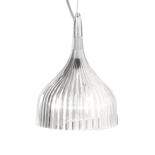 Kartell 9040B4 E Lampadario, Colore Trasparente, plastica, madreperla
