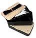 GRUB2GO THE ORIGINAL Japanese Bento Box (Upgraded Version Black & Bamboo Design) w/ 2 Dividers + Larger Utensils w/Holder - Leakproof Lunch Container