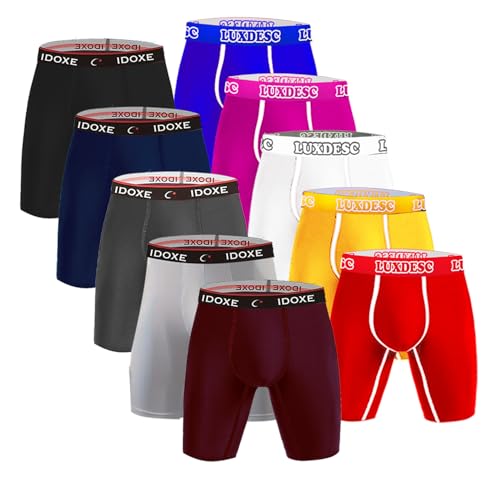 10pcs Random Boxer Briefs Comfy Men's Comfortable Slim Shaping Underwear No Fly Style3
