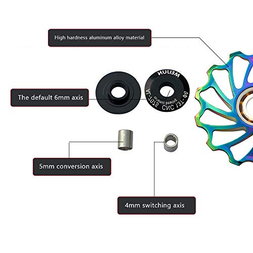 Roda guia traseira de cerâmica, Romacci Roda de guia traseira de cerâmica para mountain bike 11T 13T