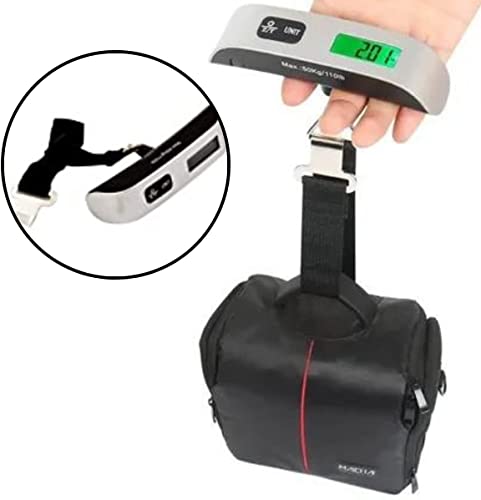 Balança Digital para Bagagem de Mão Portátil com Gancho, Visor LCD Grande e Capacidade de 50kg - Ide