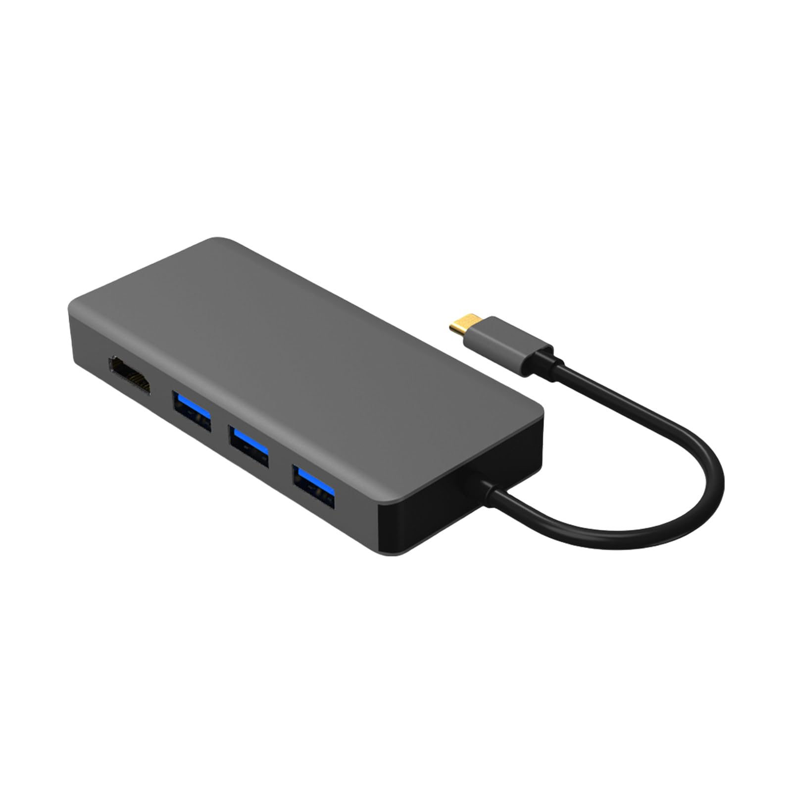 Adaptateur USB C HUB USB 3.1 vers vidéo + convertisseur VGA (prise en charge vidéo et VGA) pour présentation et travail de conception