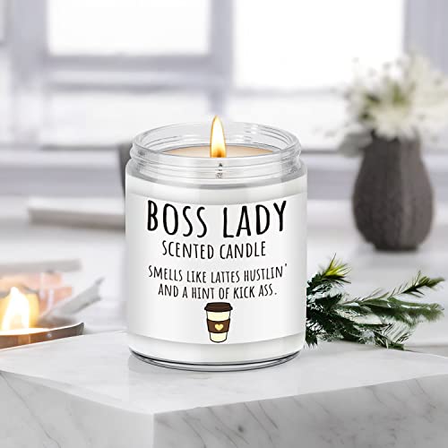 Leado Boss Lady Candle - Boss Lady Gifts For Women - Best Boss Gifts For Women, Boss Babe, Lady Boss - Funny Boss Gifts, Mothers Day, New Job, Promotion Gifts For Women Office, Girl Boss, Boss Lady #TOP6
