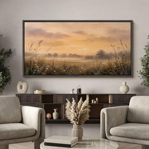 Image of MUDECOR Extra Large Framed Canvas Print Wall Art Meadow for Living Room