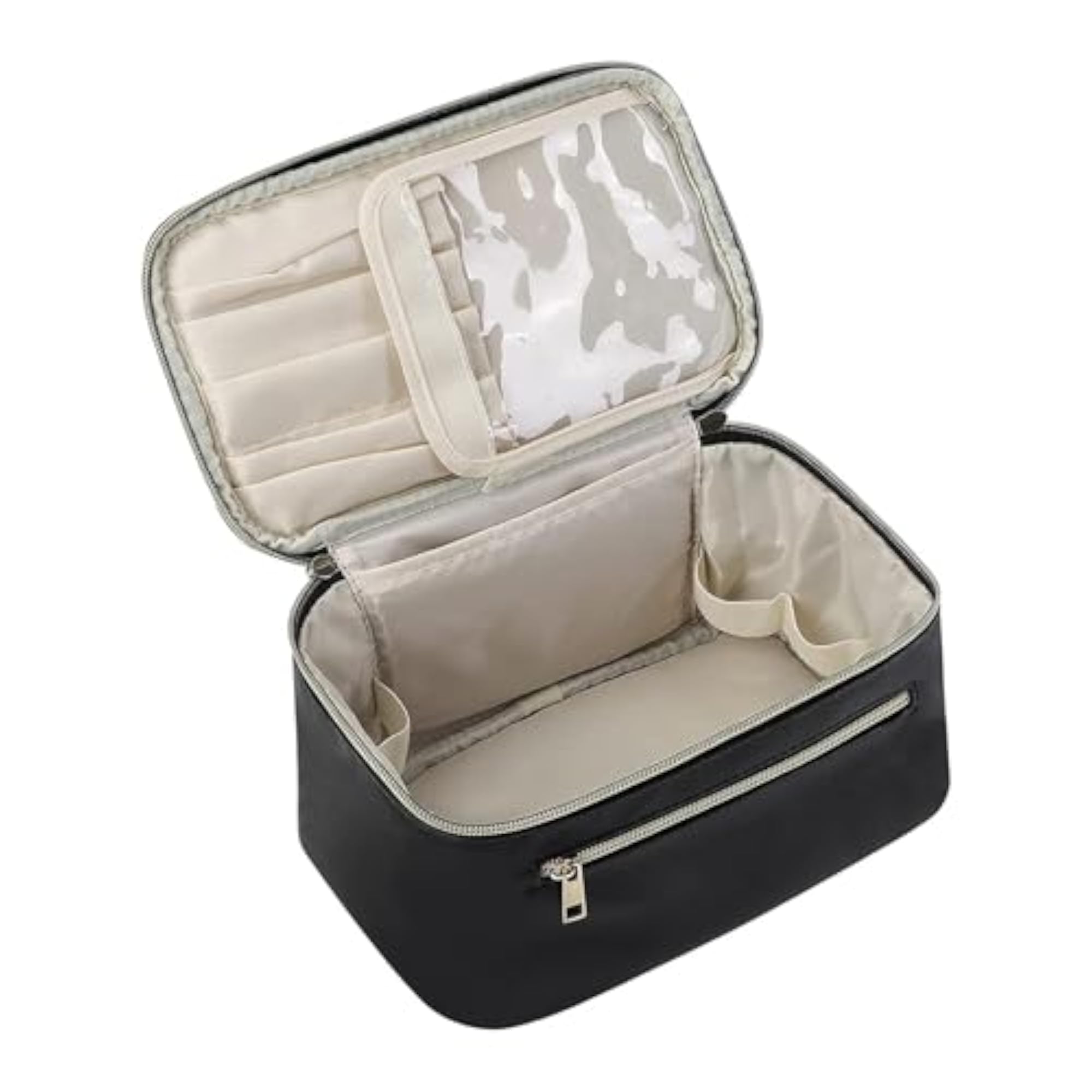Waterproof Black Toiletry Bag Travel Makeup Organizer