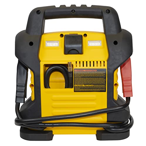 Dewalt Dxaej14 Digital Portable Power Station Jump Starter: 1400 Peak/700 Instant Amps, 120 Psi Digital Air Compressor, 3.1A Usb Ports, Battery Clamps , Yellow #TOP3