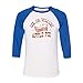 Jack, Jim, Quila Lime Three-Quarter Raglan Sleeve Baseball Shirt Unisex X-Small White/Royal