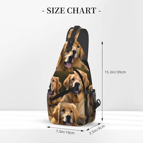 Mochila cruzada con estampado Golden Retrievers miniatura 3