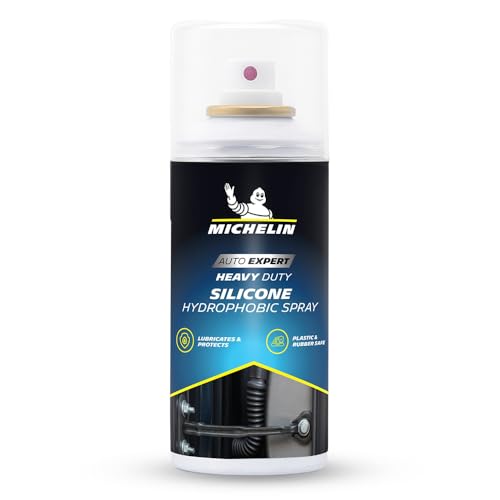 Image of MICHELIN Silicone Lubricant Spray for Car & Bike 135ml Multipurpose Lube & Protective Coating | Restores Movement & Shine | Safe on Rubber, Plastic, Window Channels & Metal Parts