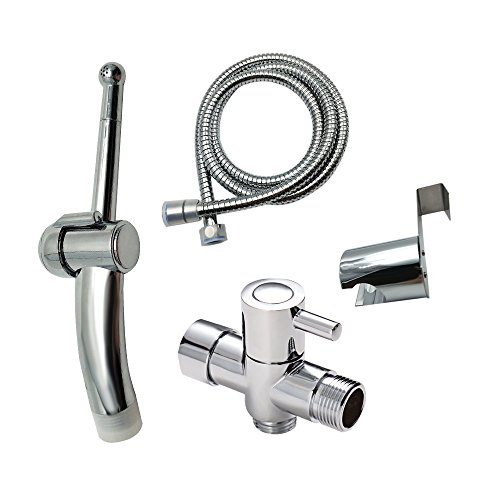 Handheld Bidet For Toilet - For A Fresh Shower Clean Feel Every Time. Ergonomic Design + Installation Kit For Wall & Toilet Mount