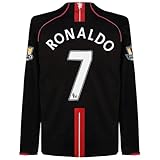 Black Long Sleeve - Men’s Soccer Jersey - Fan Version Shirt for Game Day, Training, or Casual Wear - 2007/08 - M