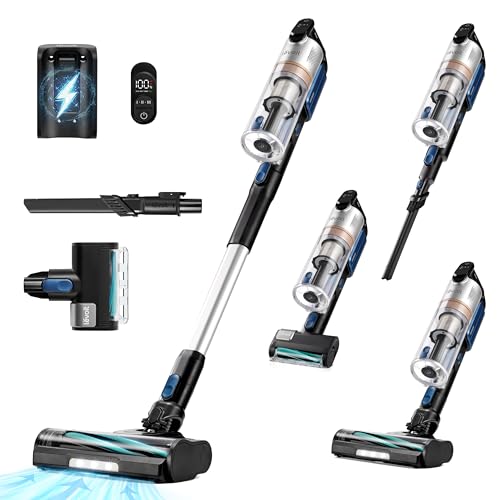 Levoit Aspirapolvere Senza Fili Potente con Mini Turbo Spazzola e Antigroviglio, 99,99% Filtrazione con HEPA, Scopa Elettrica Senza Fili con Schermo L