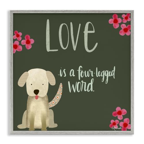 Animal Lover Humor for Dog Fans, 12 x 12 Inch Framed Giclée Print