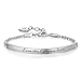 Annamate Engraved Message “Live the life you love” Inspirational Quote Bar Bracelet, Women Jewelry