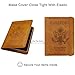 WALNEW Passport Holder for Travel, RFID Passport Cover Wallet for Women Men, PU Leather Passport Book Card Holder Case with Pen, Travelling Essentials for Flying
