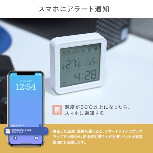 エジソンスマート 温湿度計 PROタイプ DTS-TH09WH