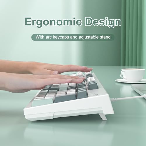 Image of MageGee Creamy Keyboards,K2 Classic Keyboard Wired RGB Backlit 104 Keys Waterproof Ergonomic Keyboard,PC Keyboards for PC /loptop /MAC-Geeen